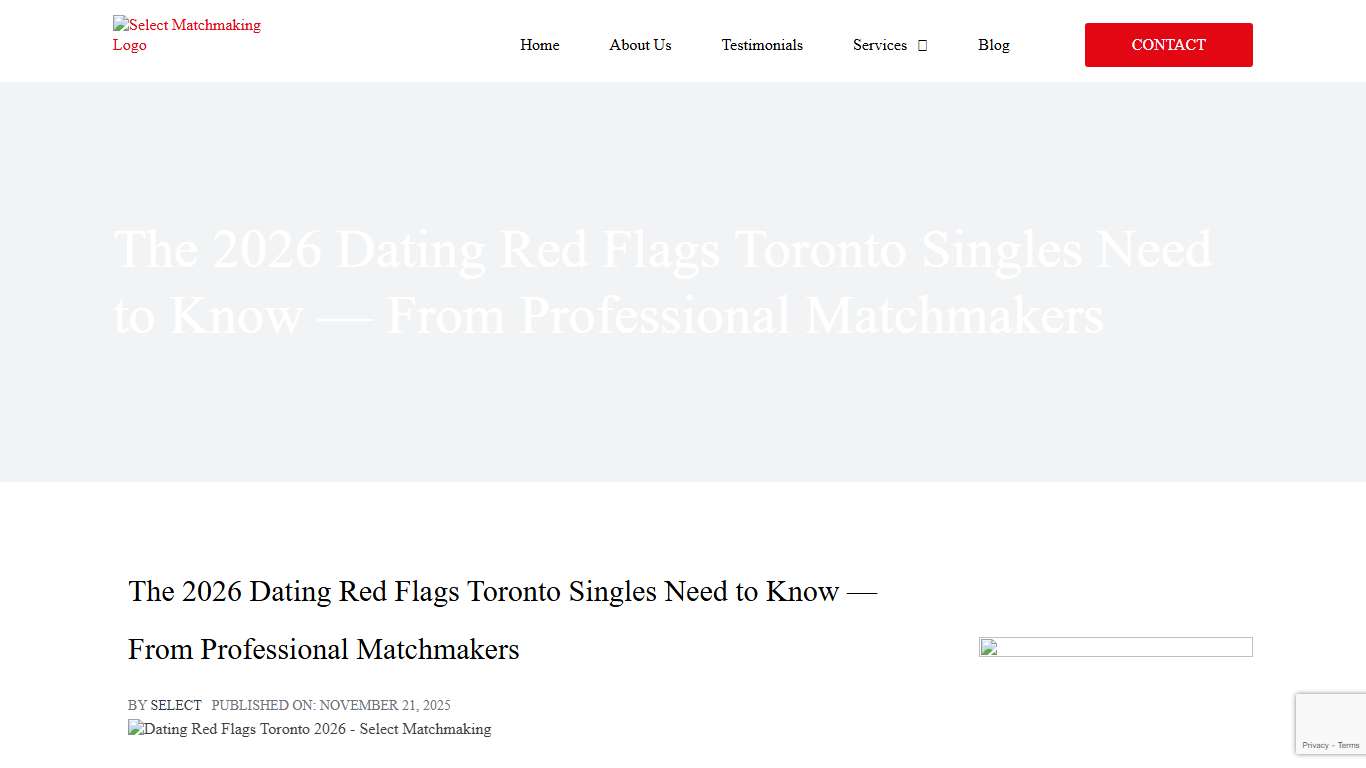 Dating Red Flags 2026: What Toronto Singles Must Know From Professional Matchmakers